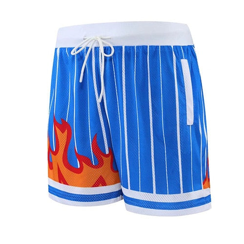 Men Basketball Shorts Training Shorts Breathable Quick-dry Blue Shorts