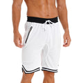 Men Basketball Shorts Breathable Casual Loose Shorts Drawstring White Short