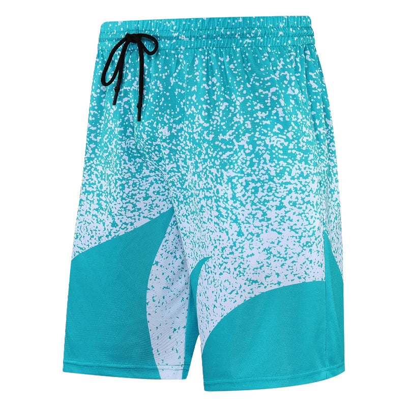 Fashion Basketball Shorts Loose Summer Running Outdoor Breathable Men Teal Shorts