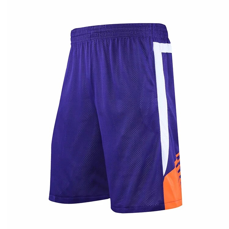 Men's Mesh Basketball Shorts Color Block Athletic Training Purple Shorts