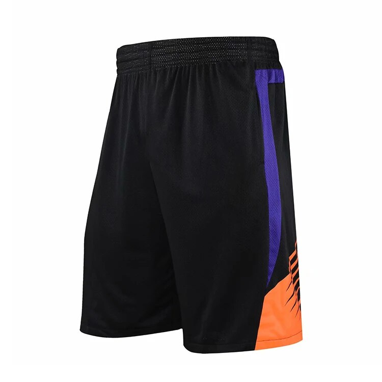 Men's Mesh Basketball Shorts Color Block Athletic Training Black Shorts