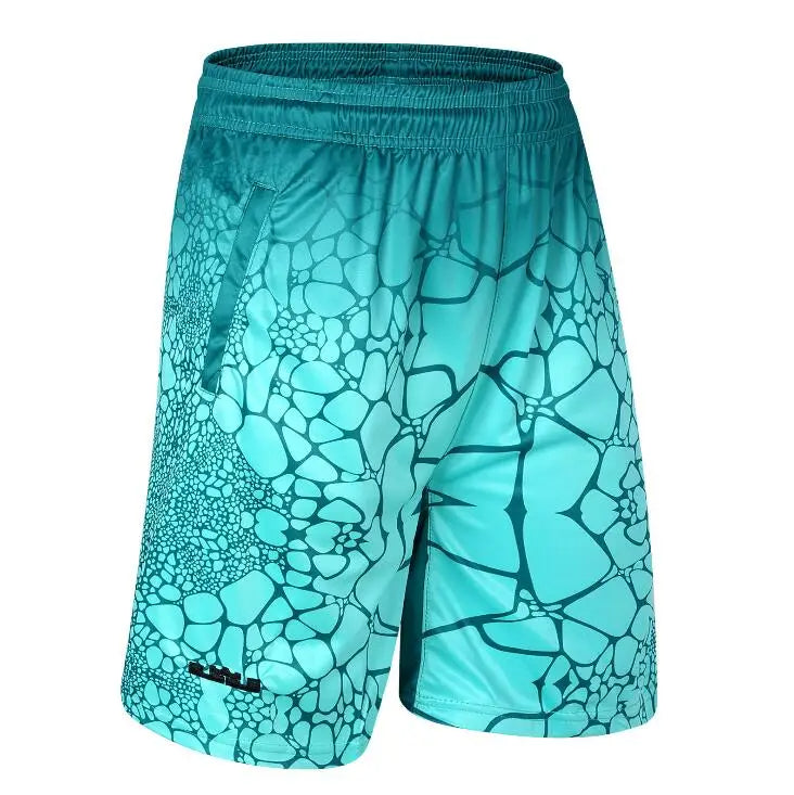 Summer Men Soccer Basket Loose Sport Shorts Green Basketball Shorts
